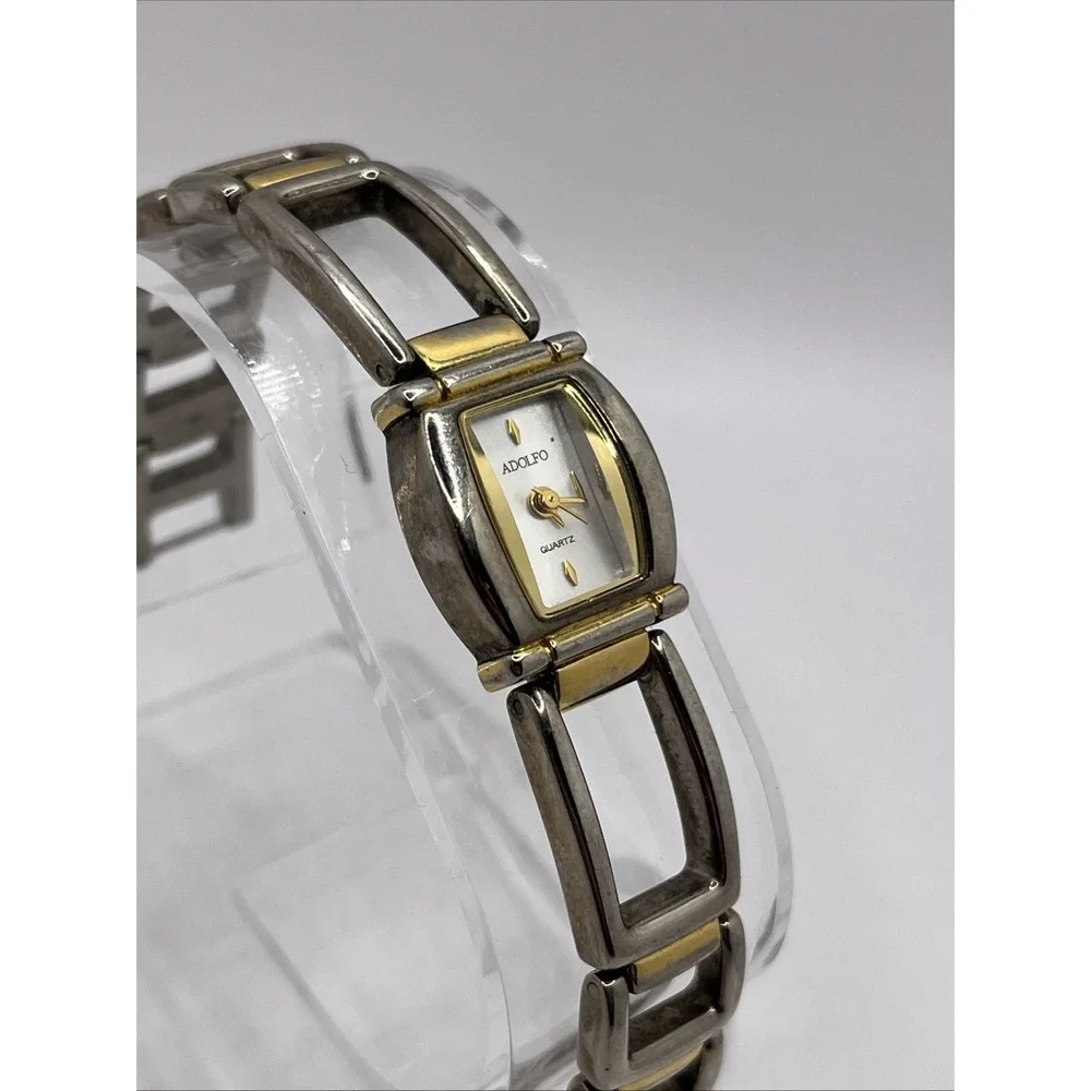 Vintage Adolfo Women's Quartz Watch Two‎ Tone 6